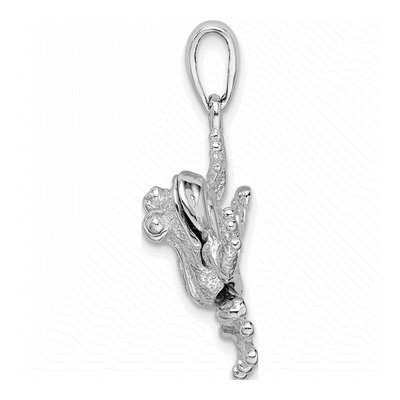 Sterling Silver Bug Eyed Frog Pendant – view 3
