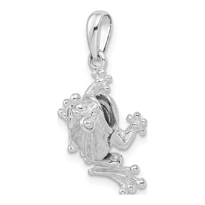Sterling Silver Bug Eyed Frog Pendant – view 4
