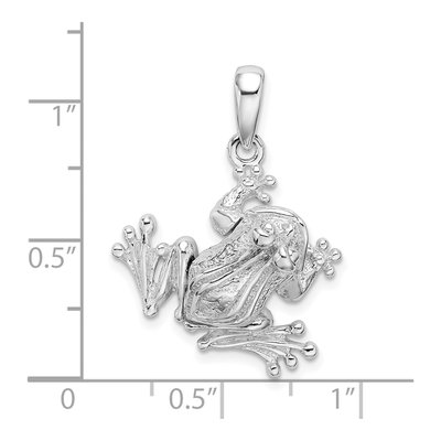Sterling Silver Bug Eyed Frog Pendant – view 6