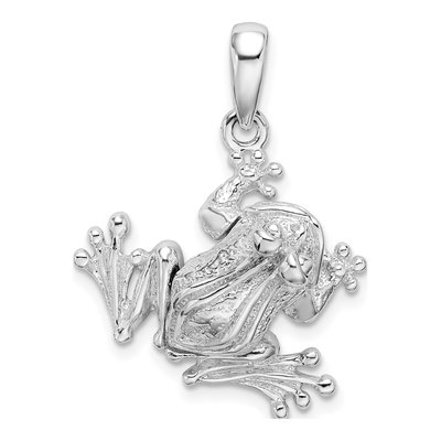 Sterling Silver Bug Eyed Frog Pendant