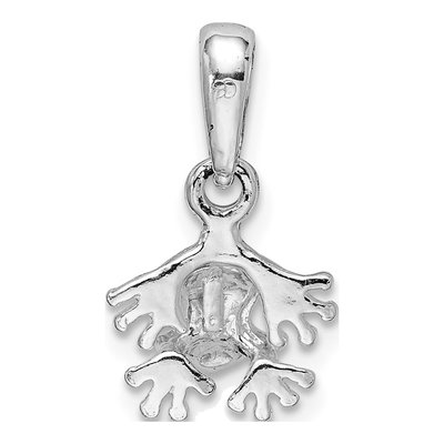 Sterling Silver Mini Frog Pendant – view 4
