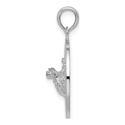 Sterling Silver Puerto Rico Frog Pendant – view 3