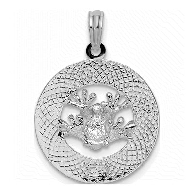 Sterling Silver Puerto Rico Frog Pendant – view 4
