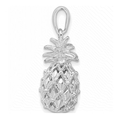 Sterling Silver 3D Pineapple Pendant – view 3