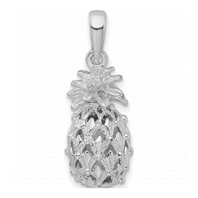 Sterling Silver 3D Pineapple Pendant