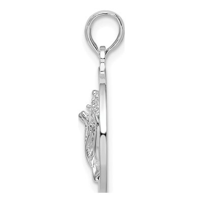Sterling Silver Bahamas Circle Shell Pendant – view 3