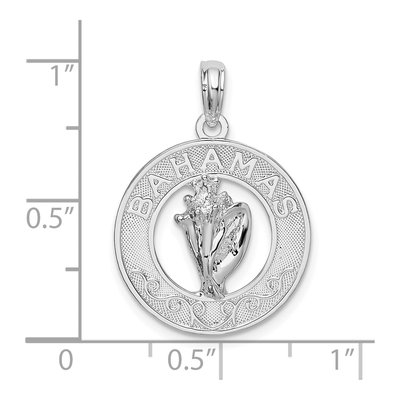 Sterling Silver Bahamas Circle Shell Pendant – view 5
