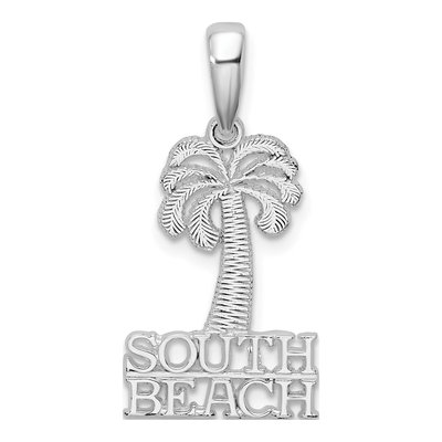 Sterling Silver Palm Tree Pendant