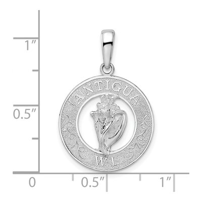 Sterling Silver Antigua Shell Circle Pendant – view 5