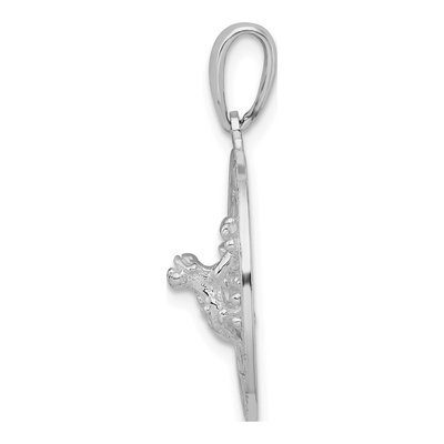 Sterling Silver Antigua W.i Circle Frog Pendant – view 3
