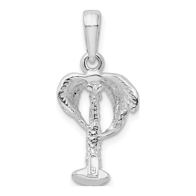 Sterling Silver Palm Tree with Coconuts Pendant – view 4