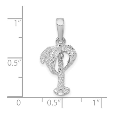 Sterling Silver Palm Tree with Coconuts Pendant – view 5