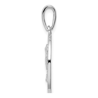 Sterling Silver Seahorse Circle Pendant – view 3