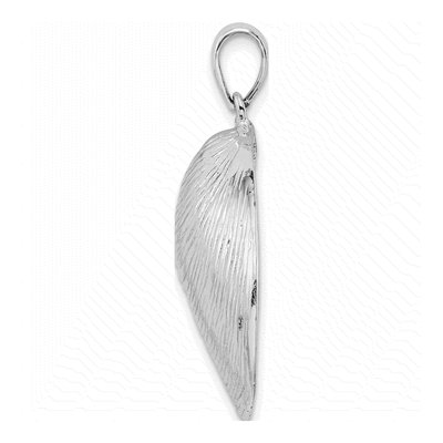 Sterling Silver 3D Clam Shell Pendant – view 3