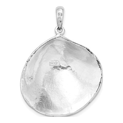 Sterling Silver 3D Clam Shell Pendant – view 4