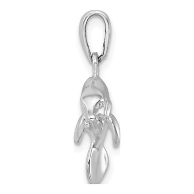 Sterling Silver 3D Manatee Pendant – view 3