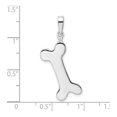Sterling Silver Dog Bone Pendant – view 5