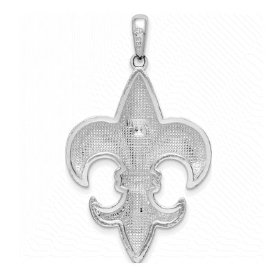 Sterling Silver Fleur de Lis Pendant – view 4