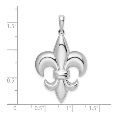 Sterling Silver Fleur de Lis Pendant – view 5