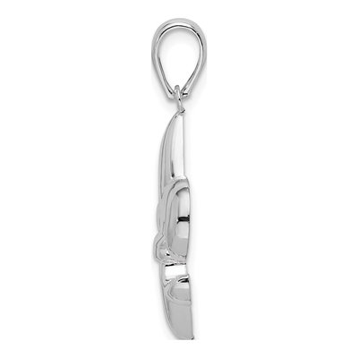 Sterling Silver Fleur de Lis Pendant – view 3