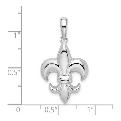 Sterling Silver Fleur de Lis Pendant – view 5