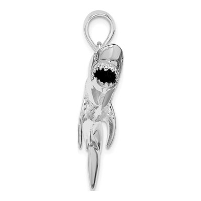 Sterling Silver 3D Shark Pendant – view 3