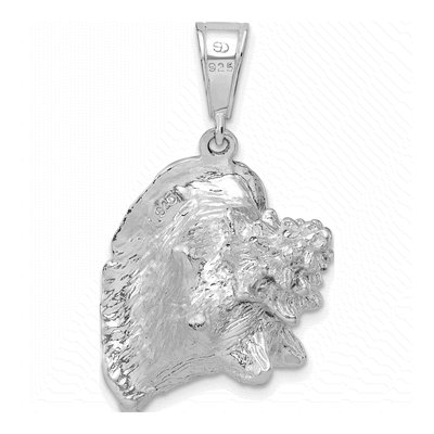 Sterling Silver 3D Conch Shell Pendant – view 4