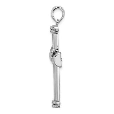 Sterling Silver X-Center Latin Cross Pendant – view 3