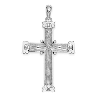 Sterling Silver X-Center Latin Cross Pendant – view 4