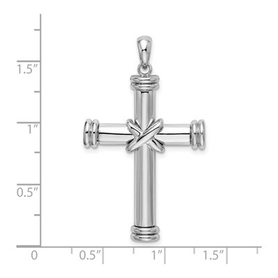 Sterling Silver X-Center Latin Cross Pendant – view 5