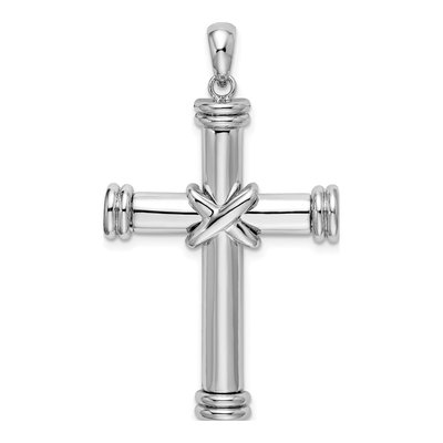 Sterling Silver X-Center Latin Cross Pendant