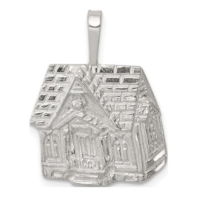 Sterling Silver House Pendant