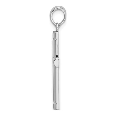 Sterling Silver Tubular Latin Cross Pendant – view 3