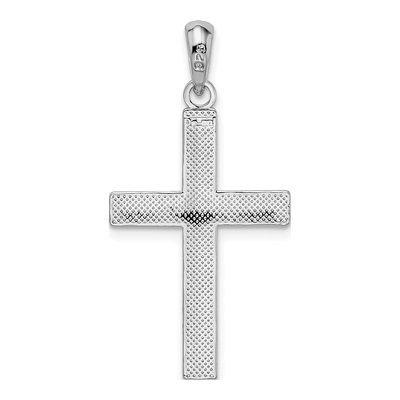 Sterling Silver Tubular Latin Cross Pendant – view 4