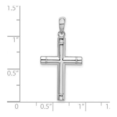 Sterling Silver Tubular Latin Cross Pendant – view 5
