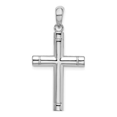 Sterling Silver Tubular Latin Cross Pendant