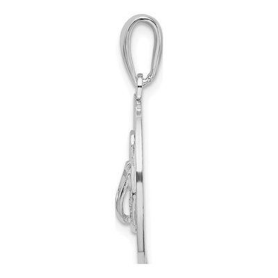 Sterling Silver LBI Jersey Flip-Flop Pendant – view 3