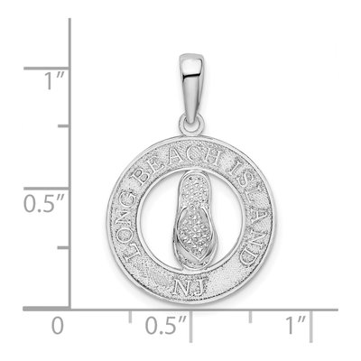 Sterling Silver LBI Jersey Flip-Flop Pendant – view 5