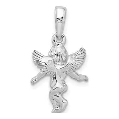 Sterling Silver 3D Guardian Angel Pendant – view 4