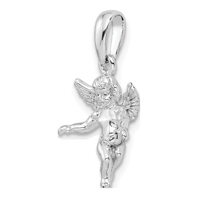 Sterling Silver 3D Guardian Angel Pendant – view 5