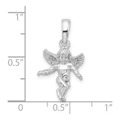 Sterling Silver 3D Guardian Angel Pendant – view 6