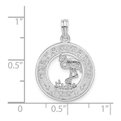 Sterling Silver Turks Caicos Flamingo Pendant – view 5