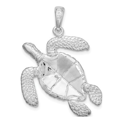 Sterling Silver Sea Turtle Pendant – view 4