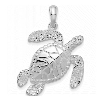 Sterling Silver Sea Turtle Pendant