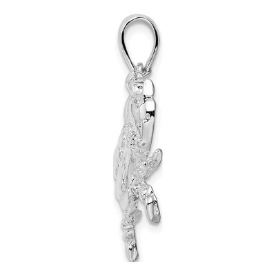 Sterling Silver Blue Crab Pendant – view 3