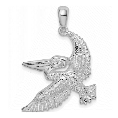 Sterling Silver Flying Pelican Pendant