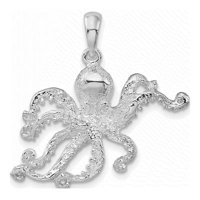 Sterling Silver Octopus Pendant