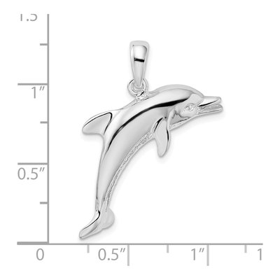 Sterling Silver Jumping Dolphin Pendant – view 5