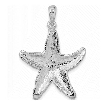 Sterling Silver Textured Starfish Pendant – view 4