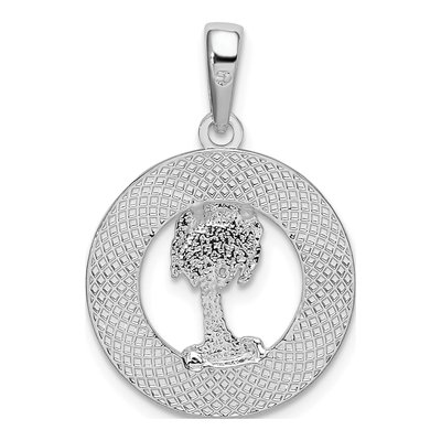 Sterling Silver Bahamas Palm Tree Pendant – view 4